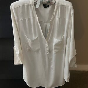 Torrid White Blouse with Pockets